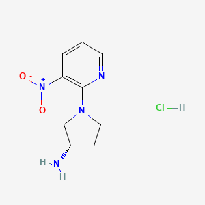 (S)-1-(3-Nitropyridin-2-yl)pyrrolidin-3-amine hydrochloride