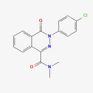 molecular formula C17H14ClN3O2 B2985962 3-(4-chlorophenyl)-N,N-dimethyl-4-oxo-3,4-dihydro-1-phthalazinecarboxamide CAS No. 339021-29-3