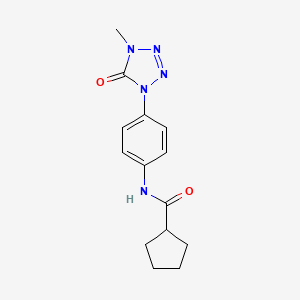 N-(4-(4-methyl-5-oxo-4,5-dihydro-1H-tetrazol-1-yl)phenyl)cyclopentanecarboxamide