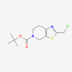 molecular formula C12H17ClN2O2S B2985965 2-(氯甲基)-6,7-二氢-4H-噻唑并[5,4-c]吡啶-5-甲酸叔丁酯 CAS No. 2306265-51-8