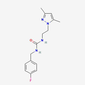 1-(2-(3,5-dimethyl-1H-pyrazol-1-yl)ethyl)-3-(4-fluorobenzyl)urea