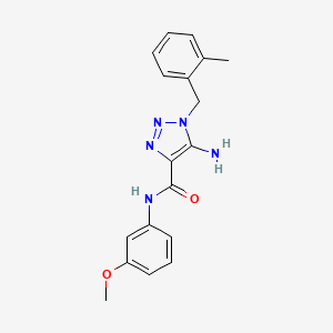 molecular formula C18H19N5O2 B2985979 5-amino-N-(3-methoxyphenyl)-1-(2-methylbenzyl)-1H-1,2,3-triazole-4-carboxamide CAS No. 899738-01-3