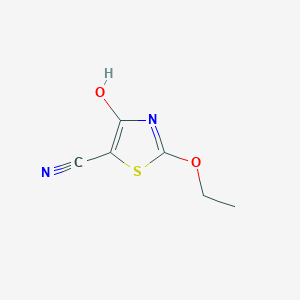 molecular formula C6H6N2O2S B2985985 2-Ethoxy-4-hydroxythiazole-5-carbonitrile CAS No. 59965-53-6