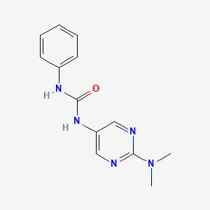 molecular formula C13H15N5O B2985991 1-(2-(Dimethylamino)pyrimidin-5-yl)-3-phenylurea CAS No. 1396861-25-8