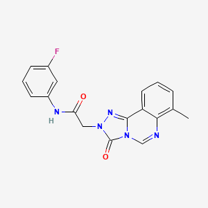 molecular formula C18H14FN5O2 B2985996 N-(3-氟苯基)-2-(7-甲基-3-氧代-[1,2,4]三唑并[4,3-c]喹唑啉-2(3H)-基)乙酰胺 CAS No. 1207002-95-6