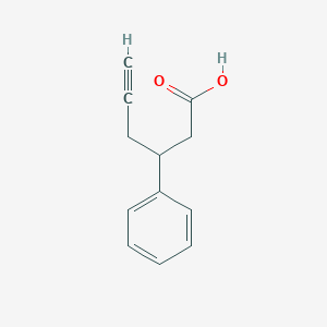 molecular formula C12H12O2 B2985997 3-Phenylhex-5-ynoic acid CAS No. 92898-16-3