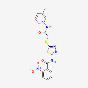 2-nitro-N-(5-((2-oxo-2-(m-tolylamino)ethyl)thio)-1,3,4-thiadiazol-2-yl)benzamide