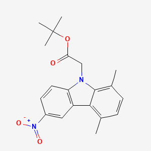 tert-butyl 2-(1,4-dimethyl-6-nitro-9H-carbazol-9-yl)acetate
