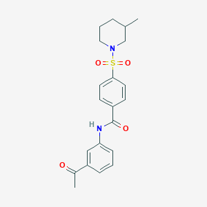 N-(3-acetylphenyl)-4-((3-methylpiperidin-1-yl)sulfonyl)benzamide