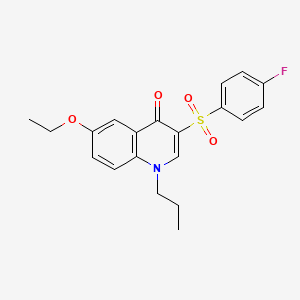 6-ethoxy-3-((4-fluorophenyl)sulfonyl)-1-propylquinolin-4(1H)-one