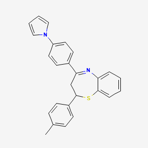 2-(4-methylphenyl)-4-[4-(1H-pyrrol-1-yl)phenyl]-2,3-dihydro-1,5-benzothiazepine