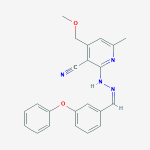 molecular formula C22H20N4O2 B298603 4-(Methoxymethyl)-6-methyl-2-[2-(3-phenoxybenzylidene)hydrazino]nicotinonitrile 