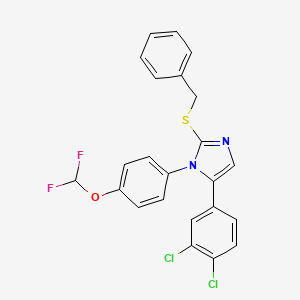 2-(benzylthio)-5-(3,4-dichlorophenyl)-1-(4-(difluoromethoxy)phenyl)-1H-imidazole