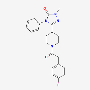 3-(1-(2-(4-fluorophenyl)acetyl)piperidin-4-yl)-1-methyl-4-phenyl-1H-1,2,4-triazol-5(4H)-one