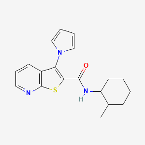 molecular formula C19H21N3OS B2986052 N-(2-甲基环己基)-3-(1H-吡咯-1-基)噻吩并[2,3-b]吡啶-2-甲酰胺 CAS No. 1112385-28-0