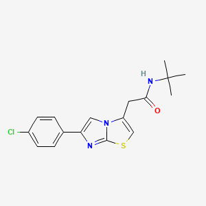 N-(tert-butyl)-2-(6-(4-chlorophenyl)imidazo[2,1-b]thiazol-3-yl)acetamide