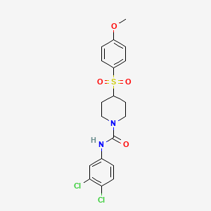 N-(3,4-dichlorophenyl)-4-((4-methoxyphenyl)sulfonyl)piperidine-1-carboxamide