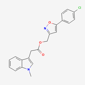 (5-(4-chlorophenyl)isoxazol-3-yl)methyl 2-(1-methyl-1H-indol-3-yl)acetate