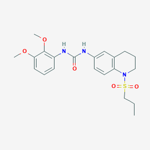 molecular formula C21H27N3O5S B2986073 1-(2,3-Dimethoxyphenyl)-3-(1-(propylsulfonyl)-1,2,3,4-tetrahydroquinolin-6-yl)urea CAS No. 1203418-31-8