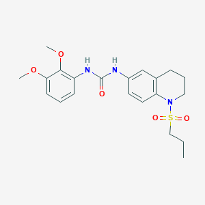 molecular formula C21H27N3O5S B2986073 1-(2,3-二甲氧基苯基)-3-(1-(丙磺酰)-1,2,3,4-四氢喹啉-6-基)脲 CAS No. 1203418-31-8