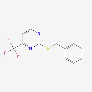 molecular formula C12H9F3N2S B2986074 2-(Benzylthio)-4-(trifluoromethyl)pyrimidine CAS No. 648427-26-3