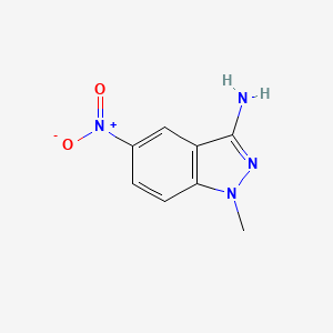 molecular formula C8H8N4O2 B2986075 1-甲基-5-硝基-1H-吲唑-3-胺 CAS No. 73105-48-3