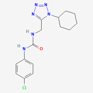 molecular formula C15H19ClN6O B2986077 1-(4-chlorophenyl)-3-((1-cyclohexyl-1H-tetrazol-5-yl)methyl)urea CAS No. 920485-85-4