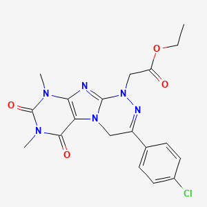 ethyl 2-[3-(4-chlorophenyl)-7,9-dimethyl-6,8-dioxo-4H-purino[8,7-c][1,2,4]triazin-1-yl]acetate