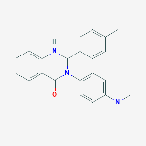 molecular formula C23H23N3O B298608 3-[4-(dimethylamino)phenyl]-2-(4-methylphenyl)-2,3-dihydroquinazolin-4(1H)-one 