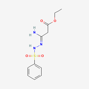 molecular formula C11H15N3O4S B2986082 Ethyl 3-imino-3-(phenylhydrazinesulfonyl)propanoate CAS No. 338405-05-3