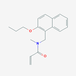 molecular formula C18H21NO2 B2986087 N-Methyl-N-[(2-propoxynaphthalen-1-yl)methyl]prop-2-enamide CAS No. 2411235-27-1