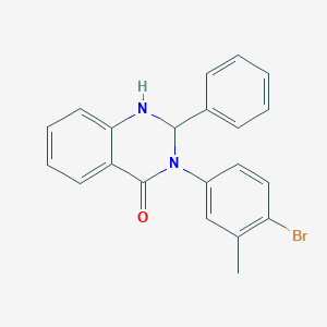 molecular formula C21H17BrN2O B298609 3-(4-bromo-3-methylphenyl)-2-phenyl-2,3-dihydro-4(1H)-quinazolinone 
