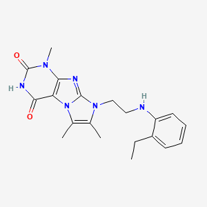 8-(2-((2-ethylphenyl)amino)ethyl)-1,6,7-trimethyl-1H-imidazo[2,1-f]purine-2,4(3H,8H)-dione