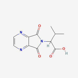 molecular formula C11H11N3O4 B2986100 2-(5,7-二氧代-5,7-二氢-6H-吡咯并[3,4-b]吡嗪-6-基)-3-甲基丁酸 CAS No. 126452-63-9