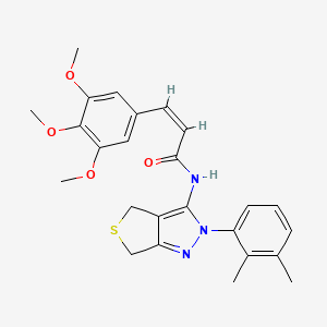 (Z)-N-(2-(2,3-dimethylphenyl)-4,6-dihydro-2H-thieno[3,4-c]pyrazol-3-yl)-3-(3,4,5-trimethoxyphenyl)acrylamide