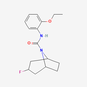 molecular formula C16H21FN2O2 B2986105 N-(2-Ethoxyphenyl)-3-fluoro-8-azabicyclo[3.2.1]octane-8-carboxamide CAS No. 2310098-69-0