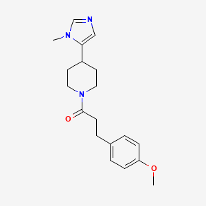 3-(4-Methoxyphenyl)-1-[4-(3-methylimidazol-4-yl)piperidin-1-yl]propan-1-one