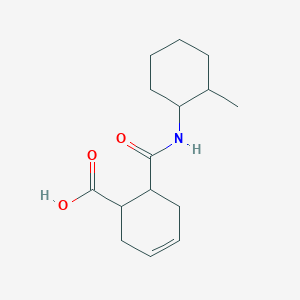 molecular formula C15H23NO3 B2986126 6-[(2-Methylcyclohexyl)carbamoyl]cyclohex-3-ene-1-carboxylic acid CAS No. 489452-17-7
