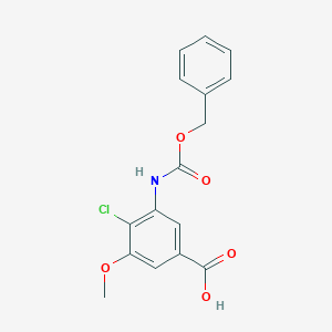 4-Chloro-3-methoxy-5-(phenylmethoxycarbonylamino)benzoic acid