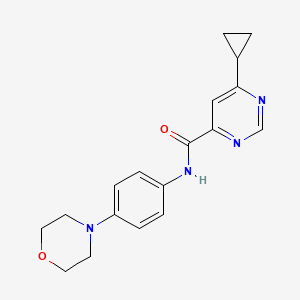 6-Cyclopropyl-N-(4-morpholin-4-ylphenyl)pyrimidine-4-carboxamide