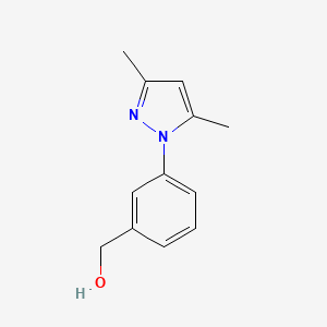 molecular formula C12H14N2O B2986138 3-(3,5-二甲基-1H-吡唑-1-基)苯甲醇 CAS No. 956804-29-8