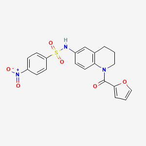 N-(1-(furan-2-carbonyl)-1,2,3,4-tetrahydroquinolin-6-yl)-4-nitrobenzenesulfonamide