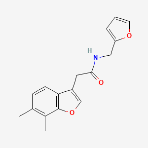 molecular formula C17H17NO3 B2986141 2-(6,7-dimethyl-1-benzofuran-3-yl)-N-(2-furylmethyl)acetamide CAS No. 714202-27-4