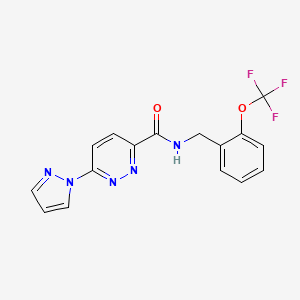 6-(1H-pyrazol-1-yl)-N-(2-(trifluoromethoxy)benzyl)pyridazine-3-carboxamide