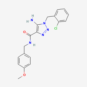 5-amino-1-(2-chlorobenzyl)-N-(4-methoxybenzyl)-1H-1,2,3-triazole-4-carboxamide