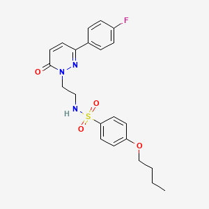 4-butoxy-N-(2-(3-(4-fluorophenyl)-6-oxopyridazin-1(6H)-yl)ethyl)benzenesulfonamide