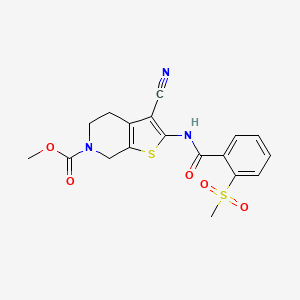 methyl 3-cyano-2-(2-(methylsulfonyl)benzamido)-4,5-dihydrothieno[2,3-c]pyridine-6(7H)-carboxylate