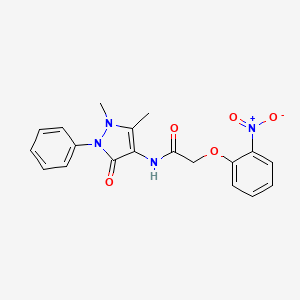 N-(1,5-dimethyl-3-oxo-2-phenyl-2,3-dihydro-1H-pyrazol-4-yl)-2-(2-nitrophenoxy)acetamide