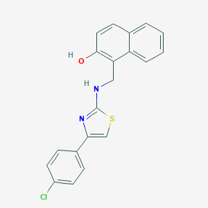 molecular formula C20H15ClN2OS B298618 1-({[4-(4-Chlorophenyl)-1,3-thiazol-2-yl]amino}methyl)-2-naphthol 