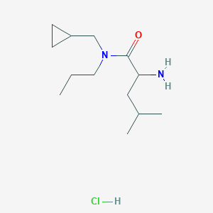 molecular formula C13H27ClN2O B2986183 2-amino-N-(cyclopropylmethyl)-4-methyl-N-propylpentanamide hydrochloride CAS No. 1423025-00-6